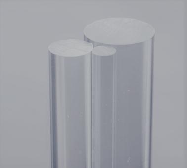 Acrylglas GS Rundstäbe farblos, 2000 mm Länge 