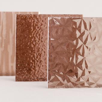 Acrylglas XT Tafel strukturiert bronce, Großformat 