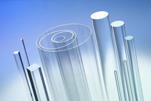 Acrylglas XT Vierkantstäbe farblos, 1000 mm Länge 