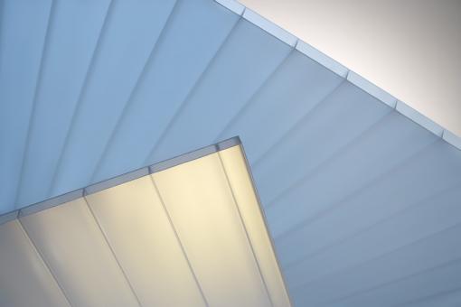 Plexiglas® SDP 16-64 HEATSTOP Cool Blue, No drop, 980 mm breit 